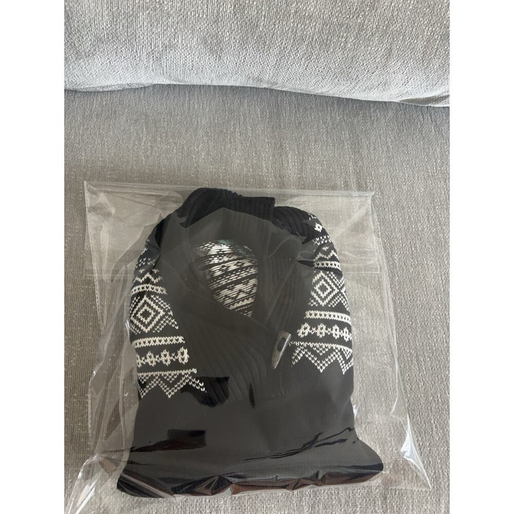 Vtg Lauren Ralph Lauren Knitted Fair Isle Sweater L Fisherman Black Nordic - Picture 11 of 12